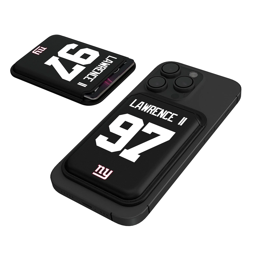 Keyscaper Dexter Lawrence II Black New York Giants Magnetic Credit Card Wallet