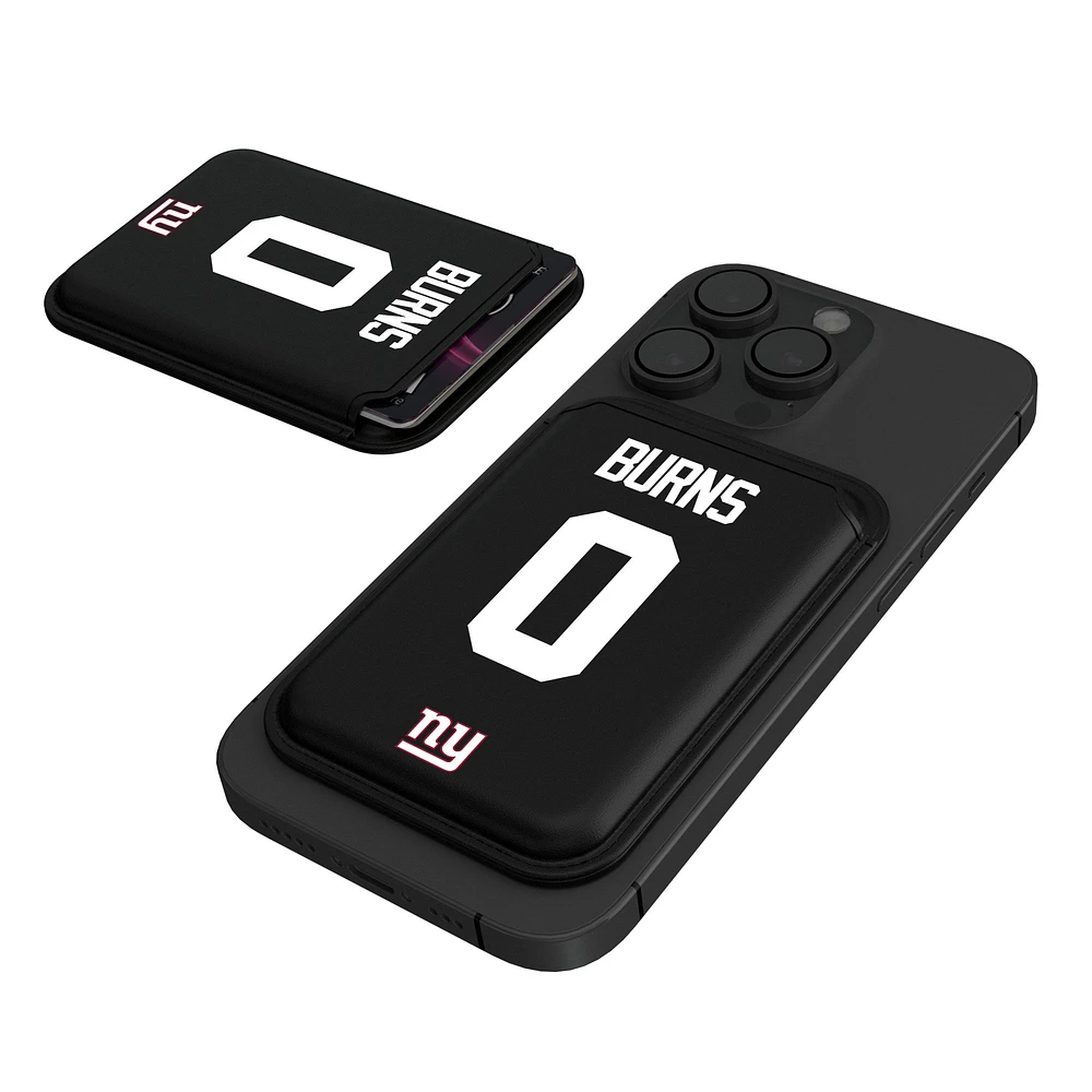 Keyscaper Brian Burns Black New York Giants Magnetic Credit Card Wallet