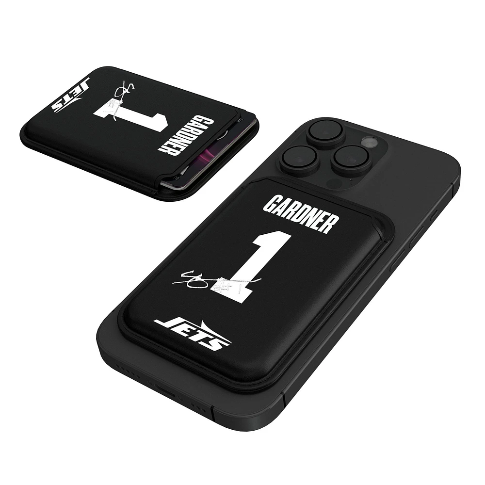 Keyscaper Ahmad Sauce Gardner Black New York Jets Magnetic Credit Card Wallet