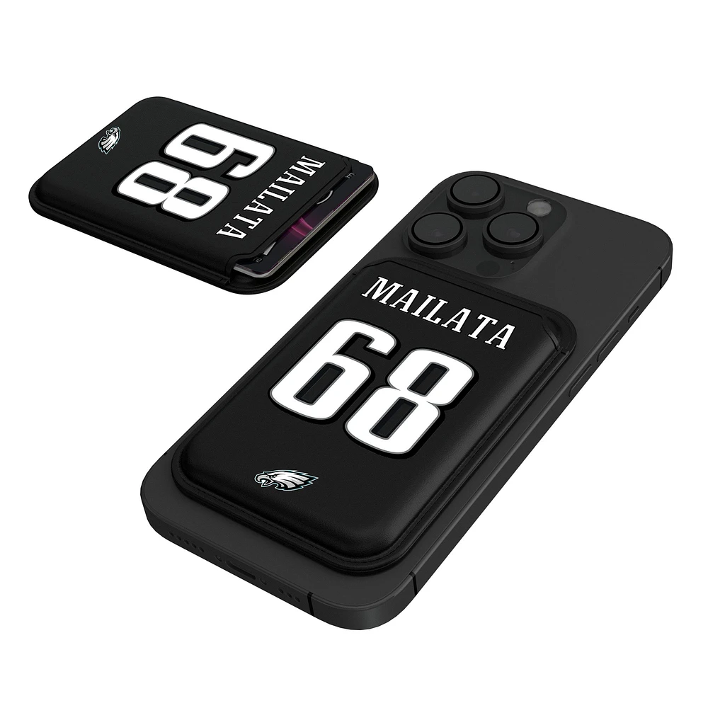 Keyscaper Jordan Mailata Black Philadelphia Eagles Magnetic Credit Card Wallet