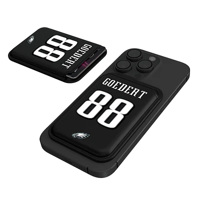Keyscaper Dallas Goedert Black Philadelphia Eagles Magnetic Credit Card Wallet