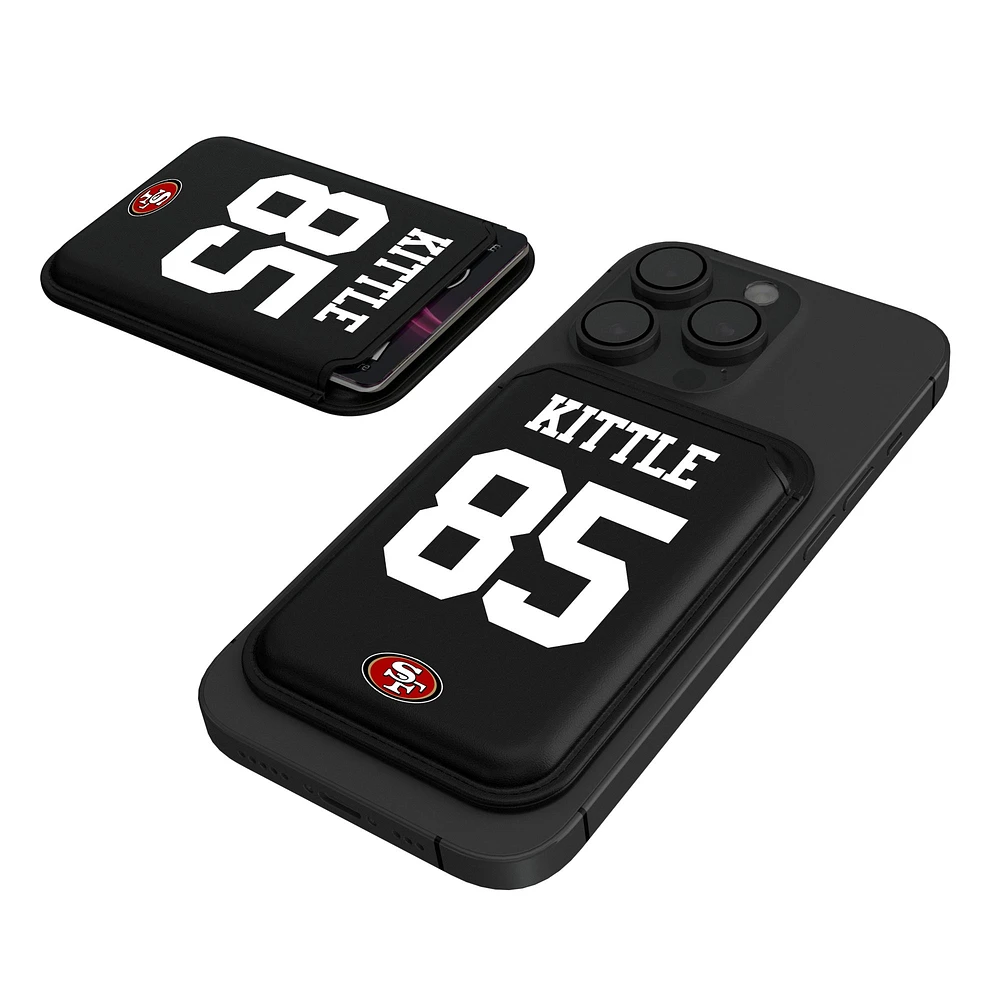 Keyscaper George Kittle Black San Francisco 49ers Magnetic Credit Card Wallet