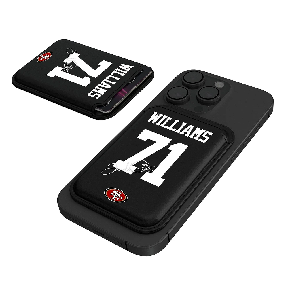 Keyscaper Trent Williams Black San Francisco 49ers Magnetic Credit Card Wallet