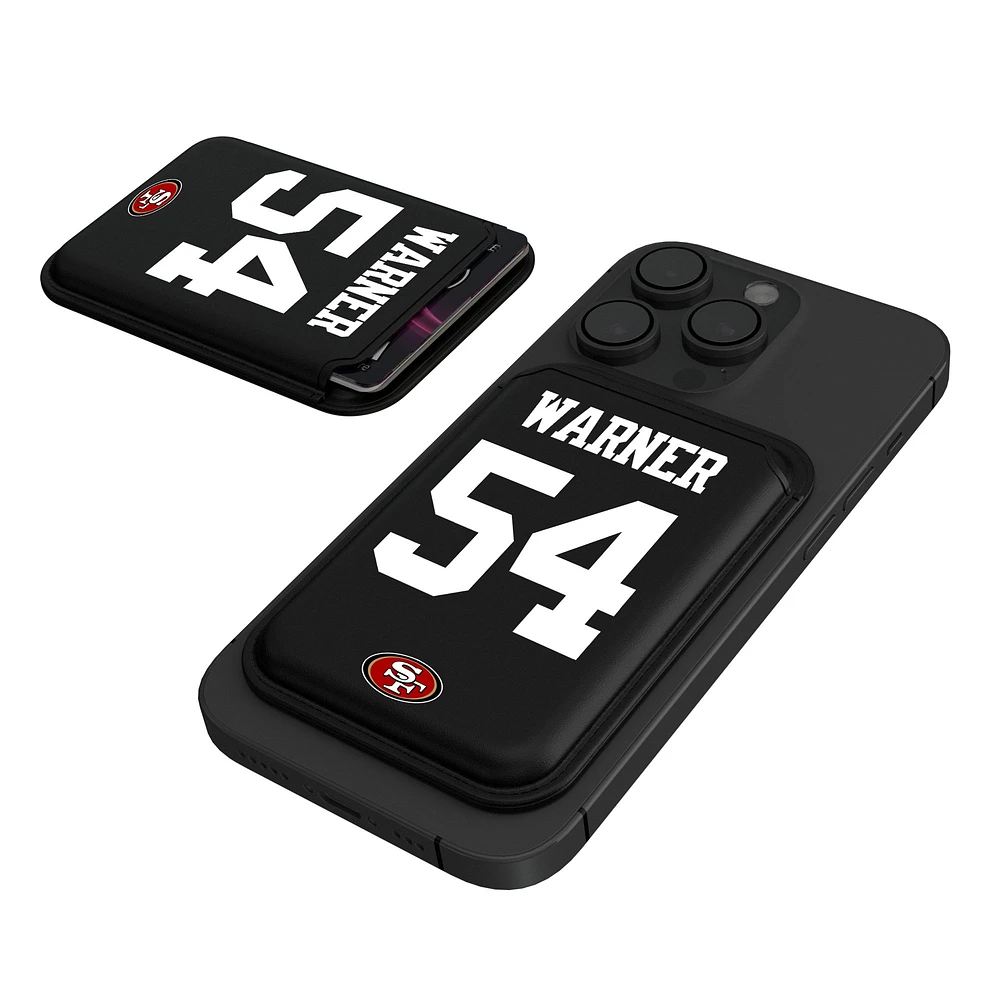 Keyscaper Fred Warner Black San Francisco 49ers Magnetic Credit Card Wallet