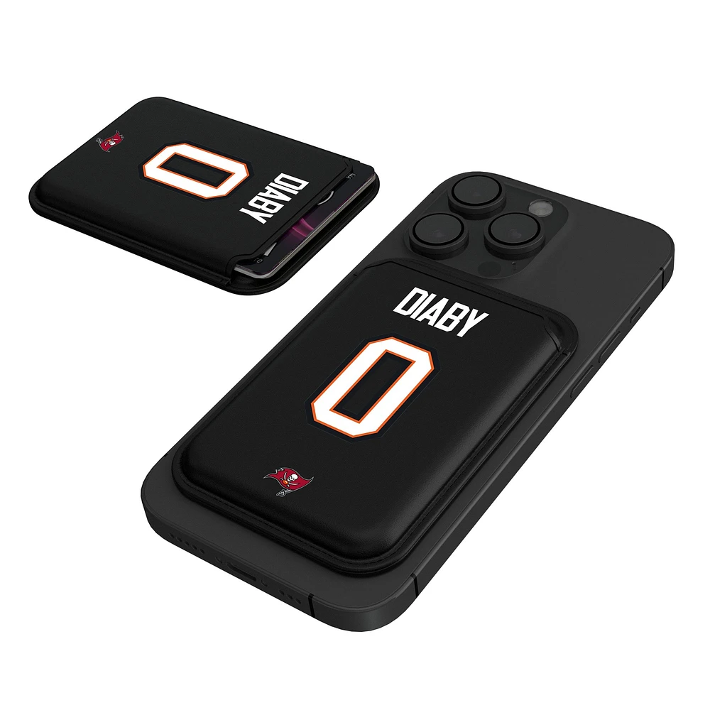 Keyscaper YaYa Diaby Black Tampa Bay Buccaneers Magnetic Credit Card Wallet