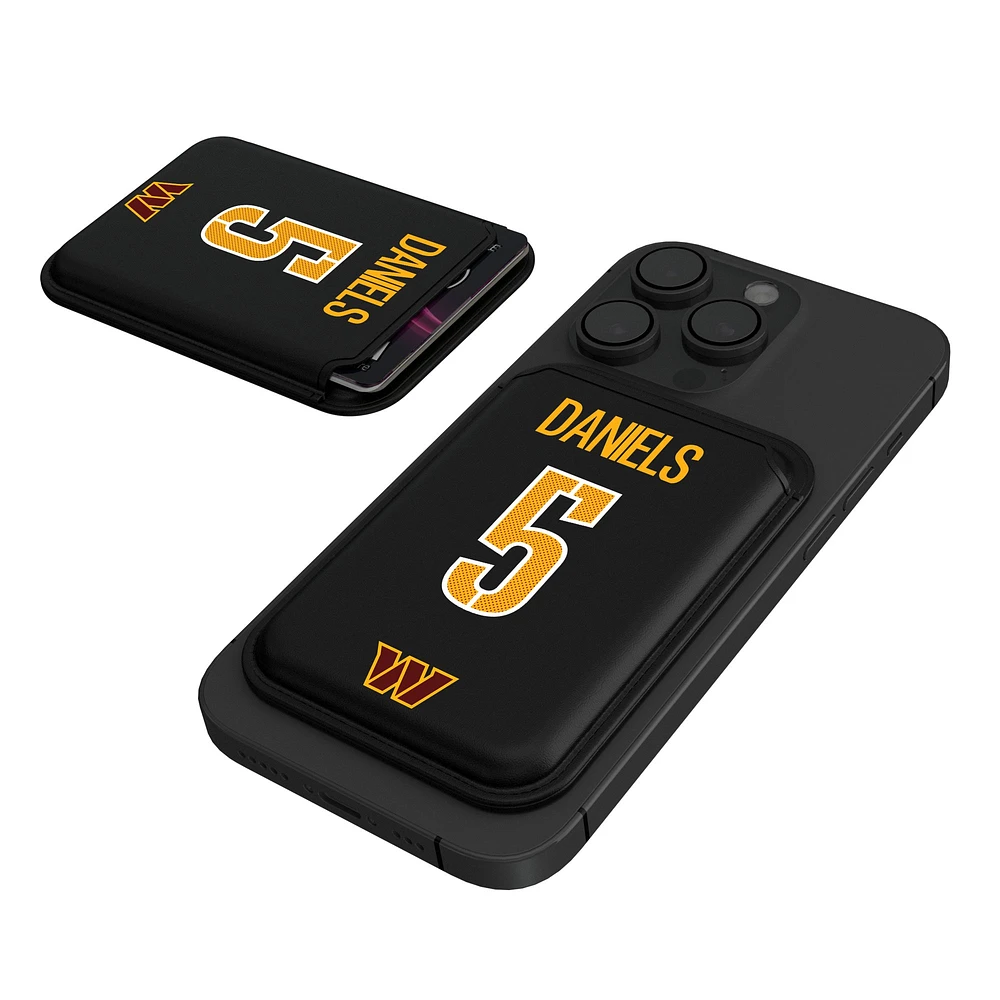 Keyscaper Jayden Daniels Black Washington Commanders Magnetic Credit Card Wallet