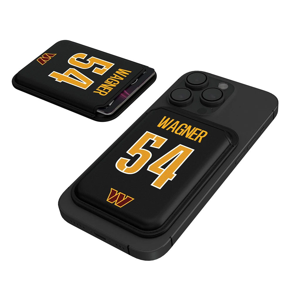 Keyscaper Bobby Wagner Black Washington Commanders Magnetic Credit Card Wallet