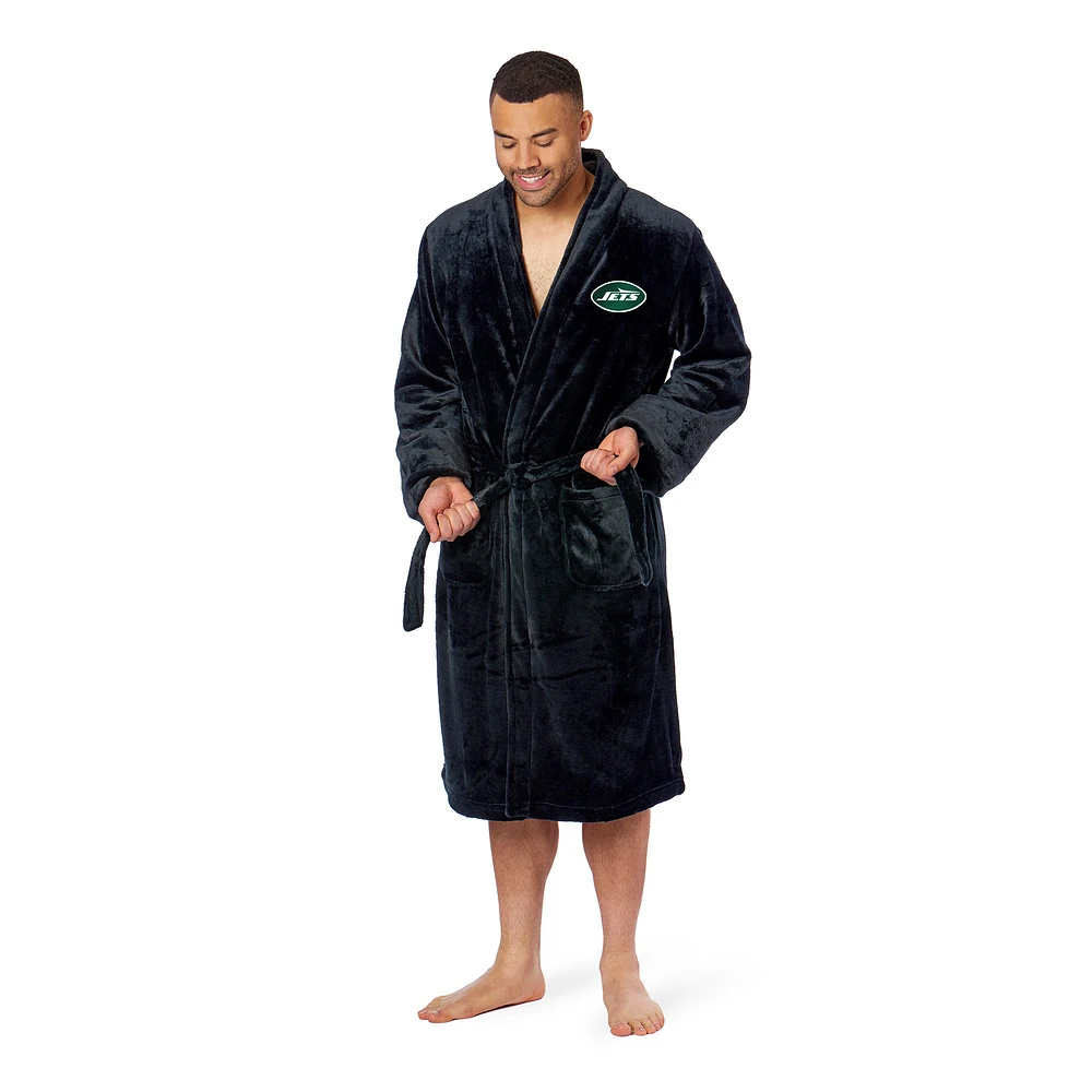 Men's The Northwest Group Black New York Jets Silk Touch Robe