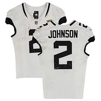 D'Ernest Johnson Jacksonville Jaguars Game-Used #2 White Jersey vs. Cleveland Browns on September 15, 2024