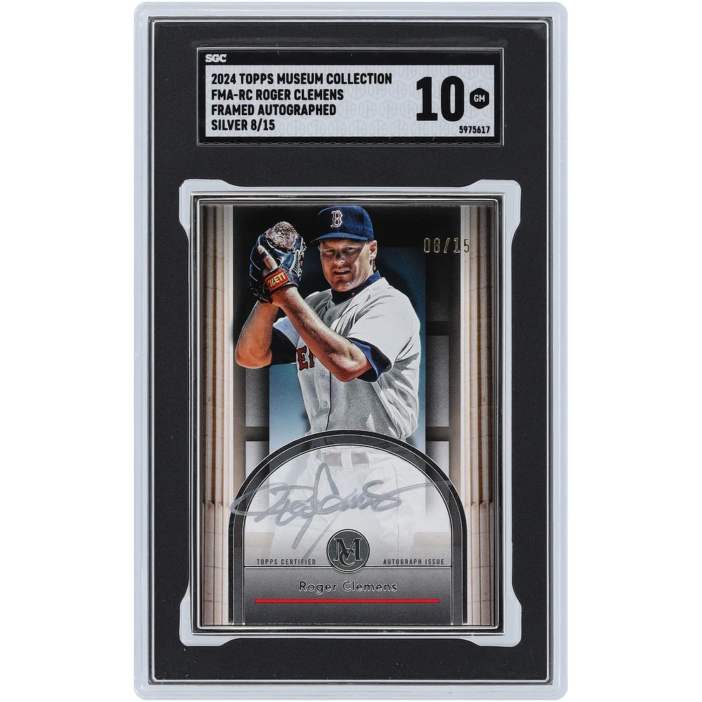 Roger Clemens Boston Red Sox Autographed 2024 Topps Museum Collection Silver Frame/Ink #FMA-RC #8/15 SGC Authenticated 10 Card