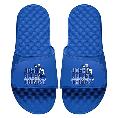 Youth ISlide Josh Allen Royal NFLPA Hurdle Wordmark Slide Sandals