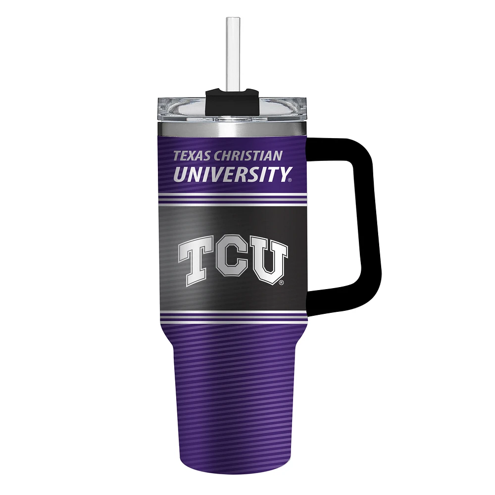 TCU Horned Frogs 40oz. Stainless Steel Canyon Cup with Straw