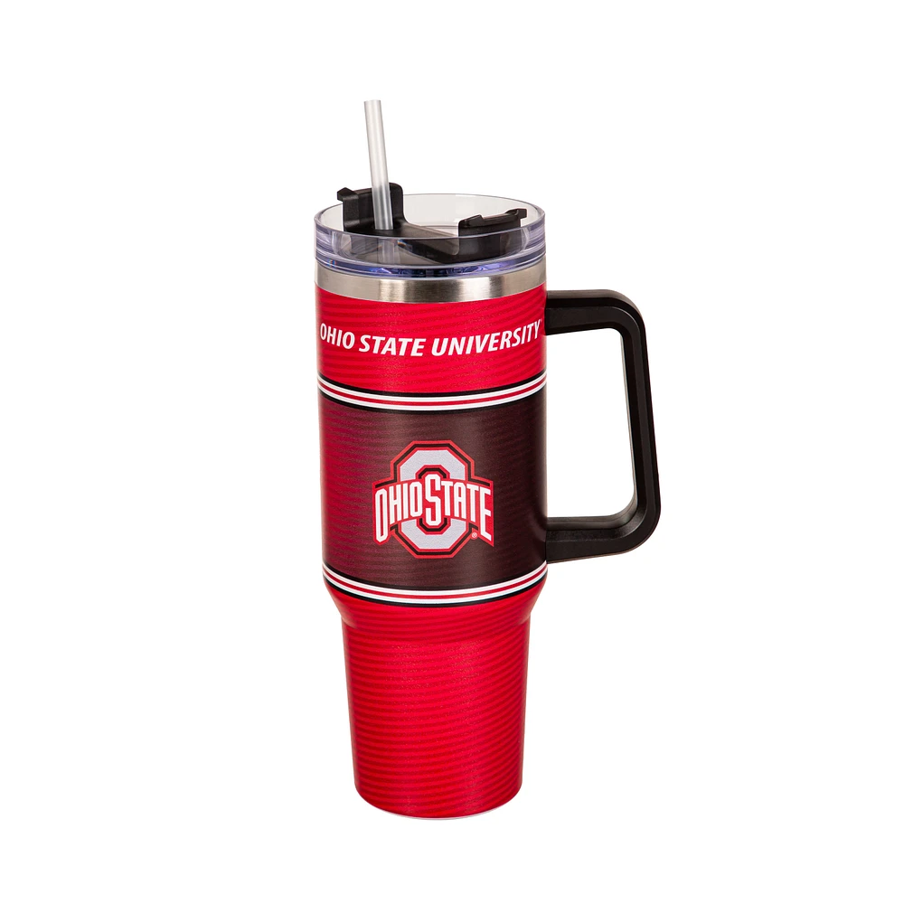 Ohio State Buckeyes 40oz. Stainless Steel Canyon Cup with Straw