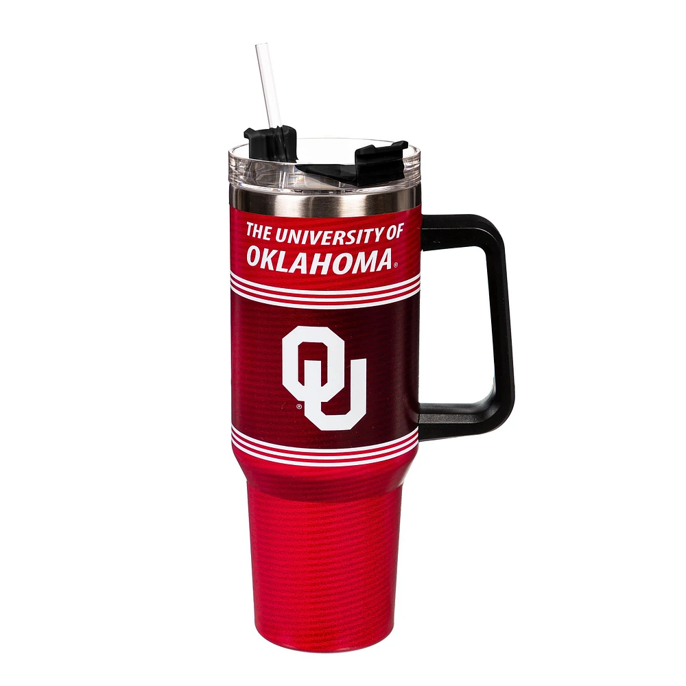 Oklahoma Sooners 40oz. Stainless Steel Canyon Cup with Straw