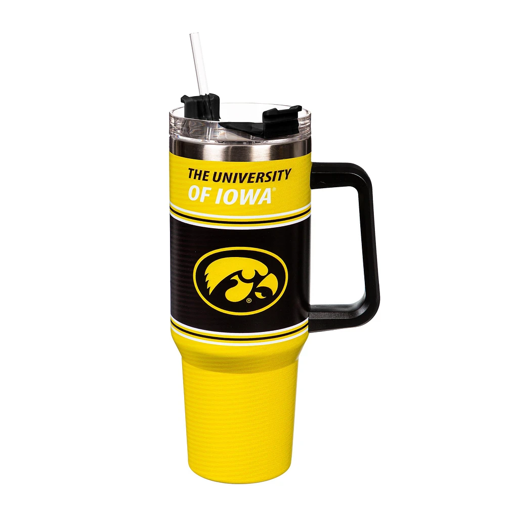 Iowa Hawkeyes 40oz. Stainless Steel Canyon Cup with Straw