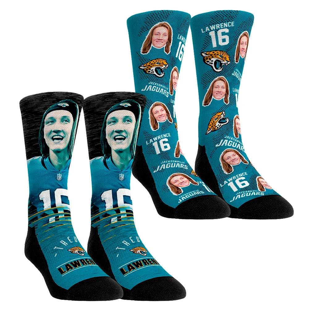 Unisex Rock Em Socks Trevor Lawrence Jacksonville Jaguars NFL-Player Two-Pack Crew Set