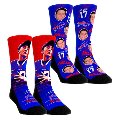 Unisex Rock Em Socks Josh Allen Buffalo Bills NFL-Player Two-Pack Crew Set