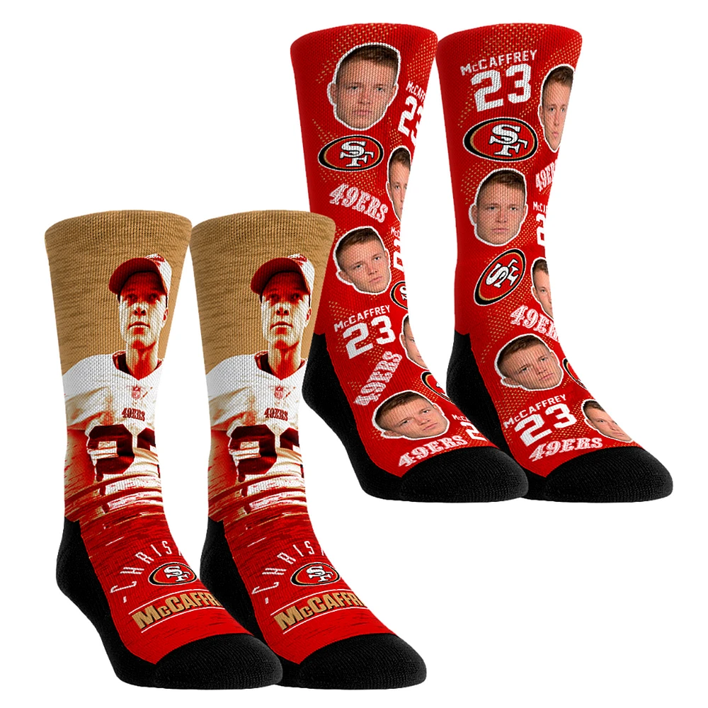 Unisex Rock Em Socks Christian McCaffrey San Francisco 49ers NFL-Player Two-Pack Crew Set