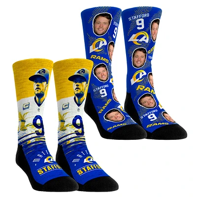 Unisex Rock Em Socks Matthew Stafford Los Angeles Rams NFL-Player Two-Pack Crew Set