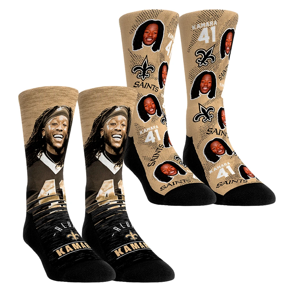 Unisex Rock Em Socks Alvin Kamara New Orleans Saints NFL-Player Two-Pack Crew Set