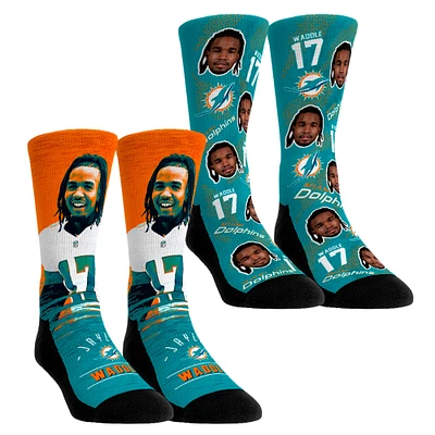Youth Rock Em Socks Jaylen Waddle Miami Dolphins NFL-Player Two-Pack Crew Socks Set