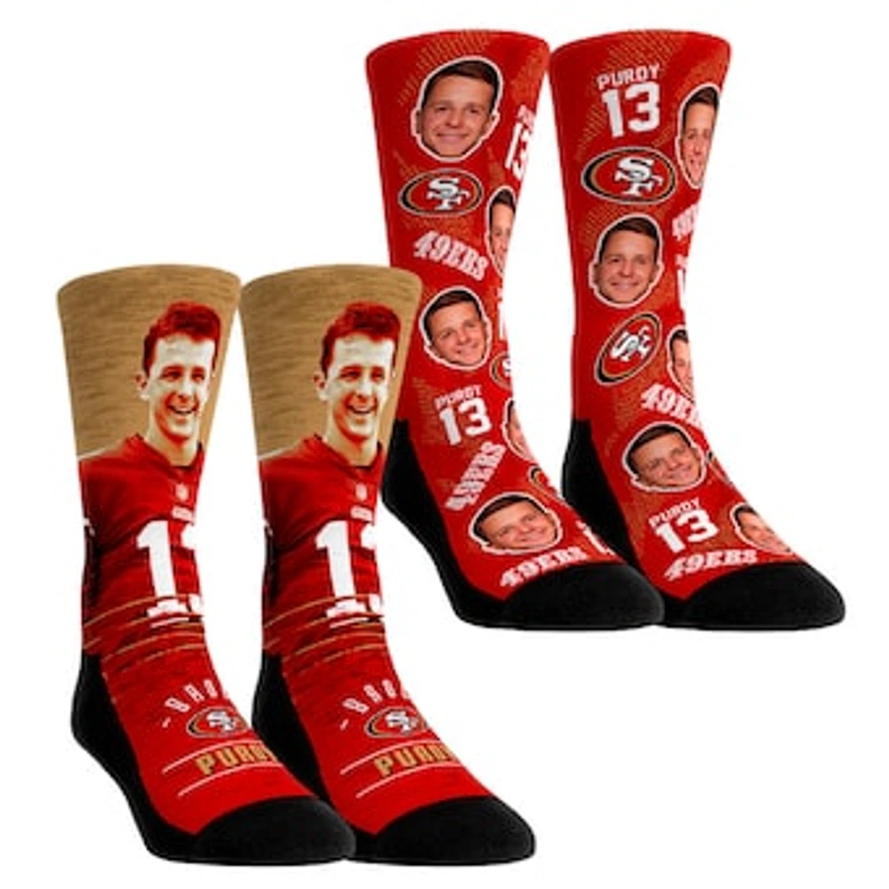 Youth Rock Em Socks Brock Purdy San Francisco 49ers NFL-Player Two-Pack Crew Socks Set