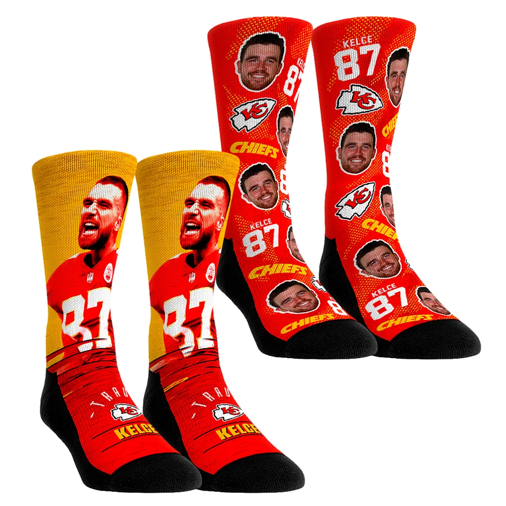 Youth Rock Em Socks Travis Kelce Kansas City Chiefs NFL-Player Two-Pack Crew Socks Set