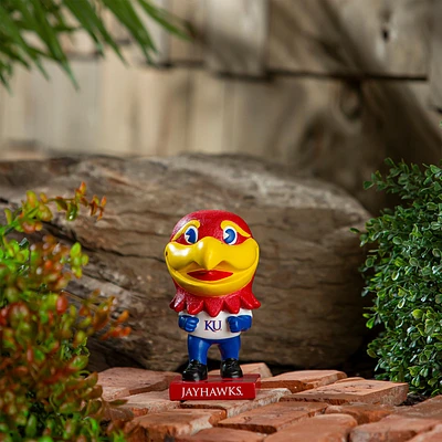 Kansas Jayhawks Lil Big Head Mascot Garden Statue