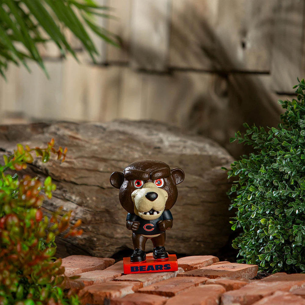 Chicago Bears Lil Big Head Mascot Garden Statue