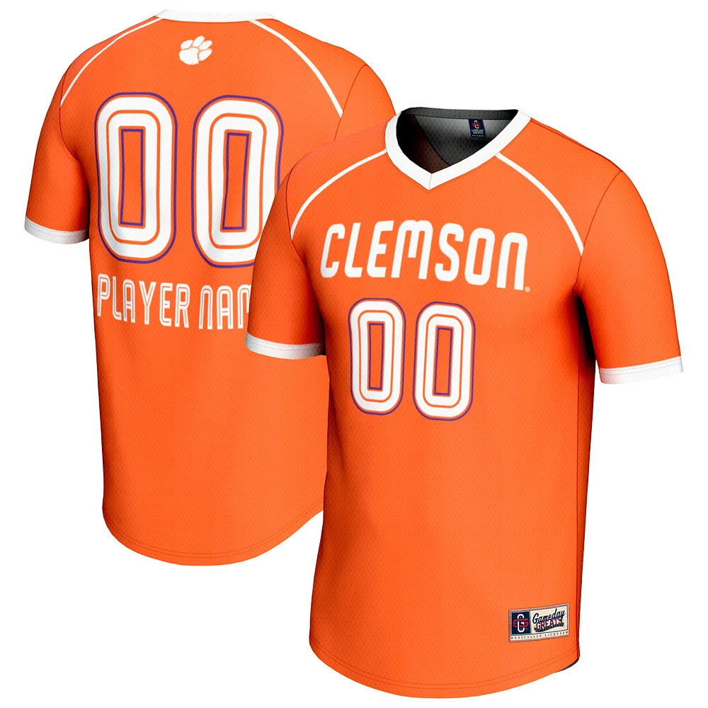Women's GameDay Greats Orange Clemson Tigers NIL Custom V-Neck Lacrosse Fashion Jersey