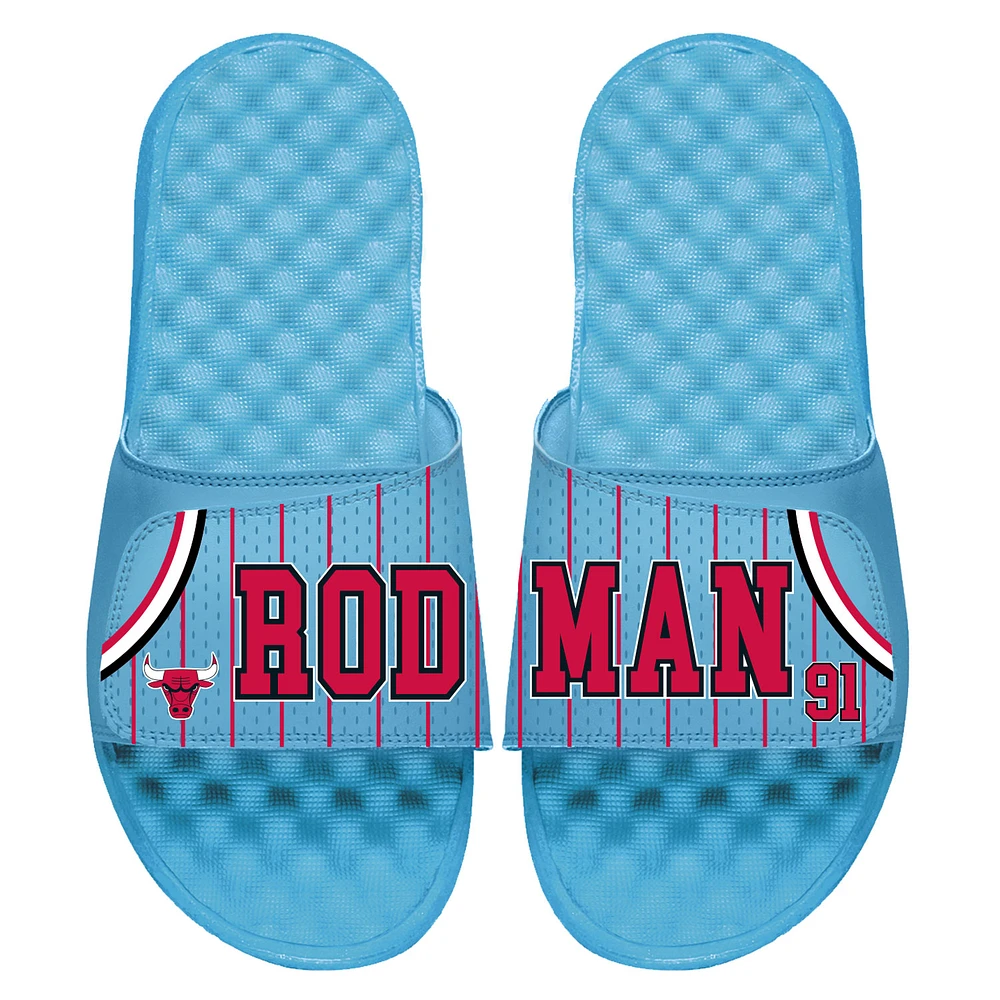Unisex ISlide Dennis Rodman Light Blue Chicago Bulls Retired Player Jersey Slide Sandals