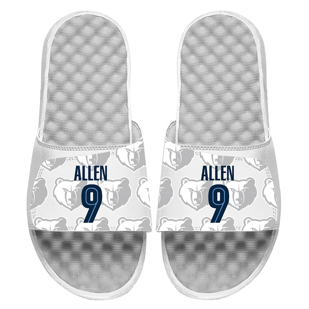 Youth ISlide Tony Allen White Memphis Grizzlies Logo Pattern Slide Sandals