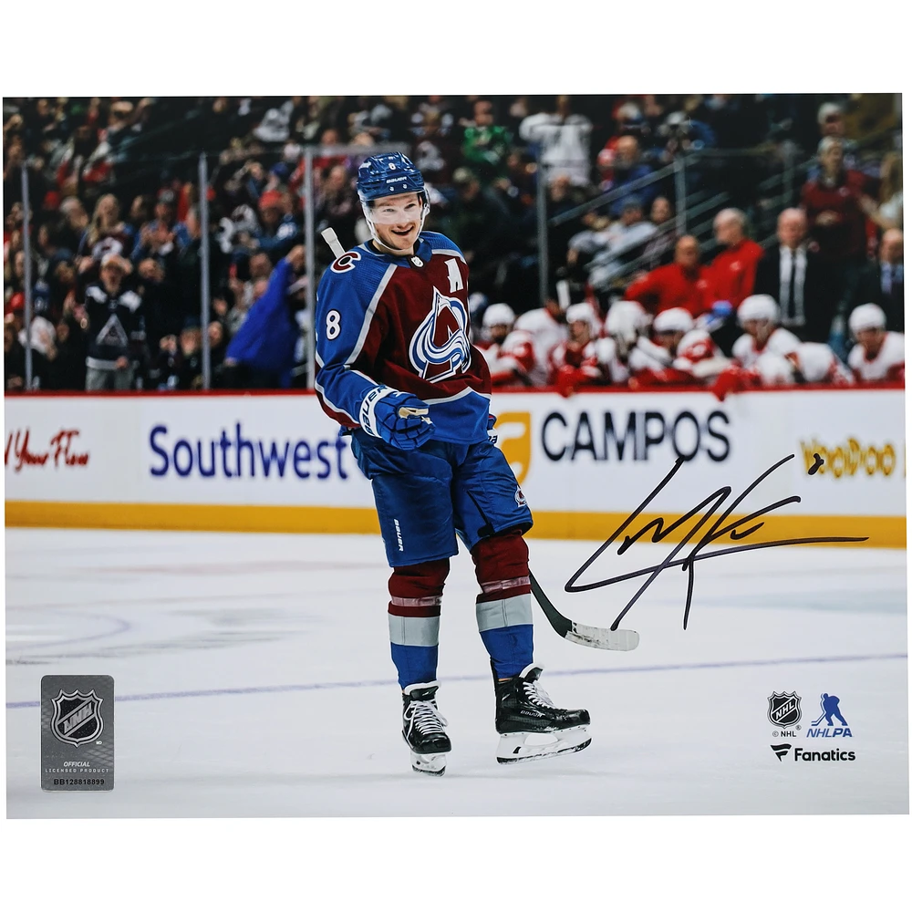 Cale Makar Colorado Avalanche Autographed 8" x 10" Burgundy Jersey Celebration Photograph