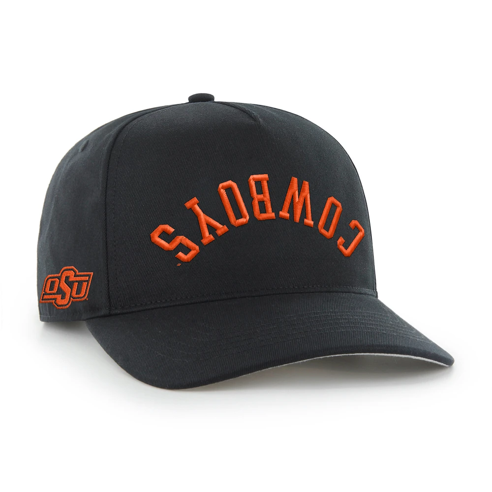 Men's '47 Black Oklahoma State Cowboys Flip Script Hitch Adjustable Hat