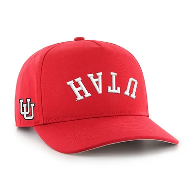 Men's '47 Red Utah Utes Flip Script Hitch Adjustable Hat