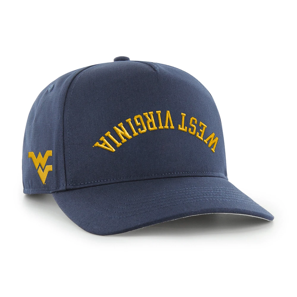Men's '47 Navy West Virginia Mountaineers Flip Script Hitch Adjustable Hat
