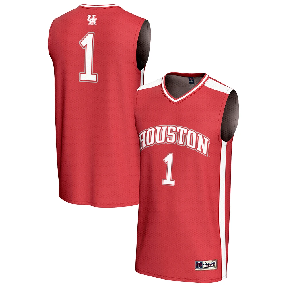 Unisex GameDay Greats #1 Red Houston Cougars Lightweight Basketball Fashion Jersey