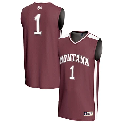 Youth GameDay Greats #1 Maroon Montana Grizzlies Lightweight Basketball Fashion Jersey