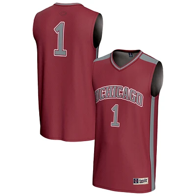 Youth GameDay Greats #1 Maroon UChicago Maroons Lightweight Basketball Fashion Jersey