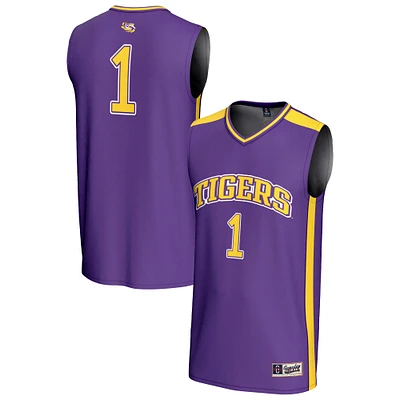 Youth GameDay Greats #1 Purple LSU Tigers Lightweight Basketball Fashion Jersey