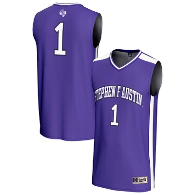 Youth GameDay Greats #1 Purple Stephen F Austin Lumberjacks Lightweight Basketball Fashion Jersey