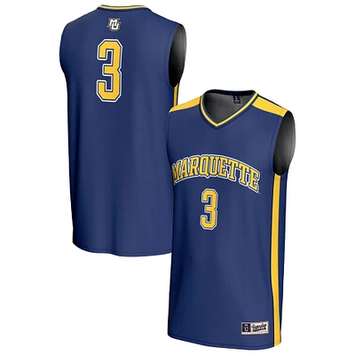 Youth GameDay Greats #3 Blue Marquette Golden Eagles Lightweight Basketball Fashion Jersey