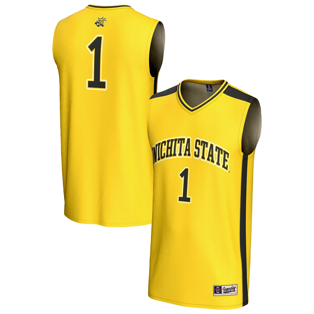 Youth GameDay Greats #1 Yellow Wichita State Shockers Lightweight Basketball Fashion Jersey