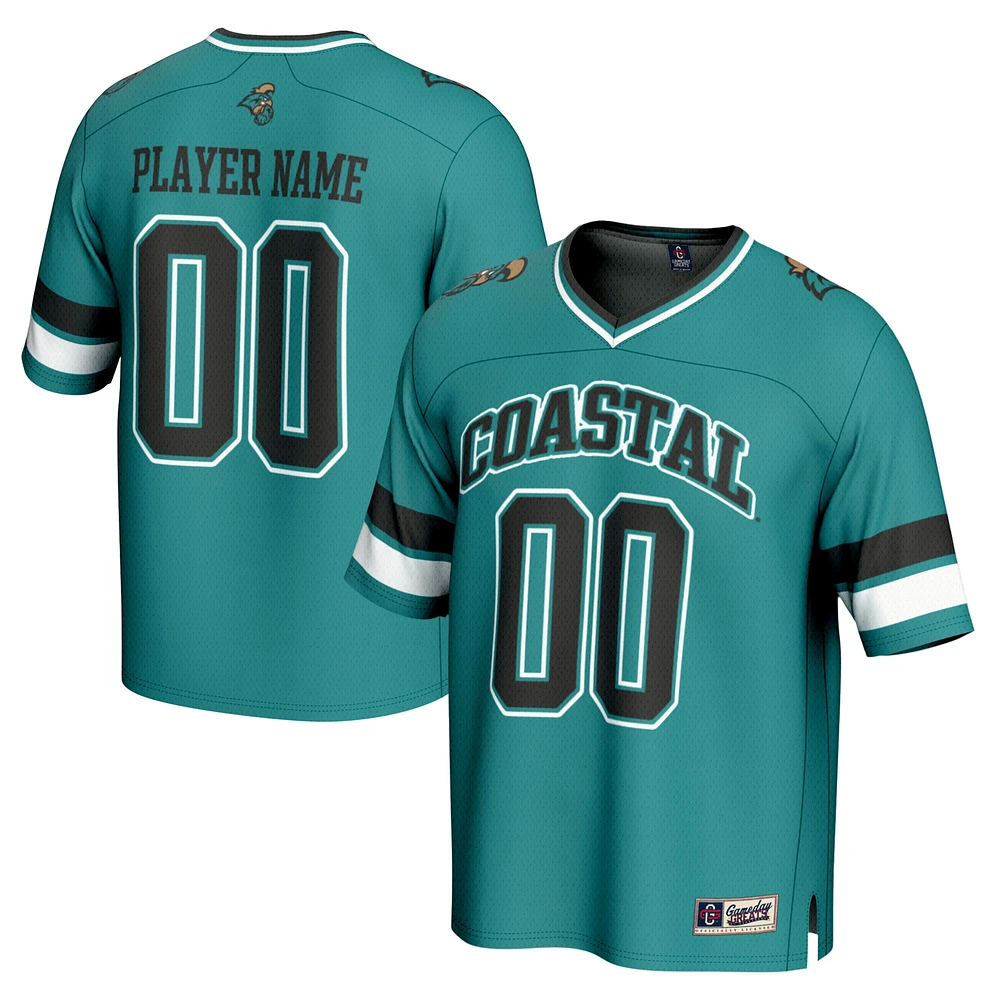 Unisex GameDay Greats Teal Coastal Carolina Chanticleers NIL Pick-A-Player Lightweight Football Fashion Jersey