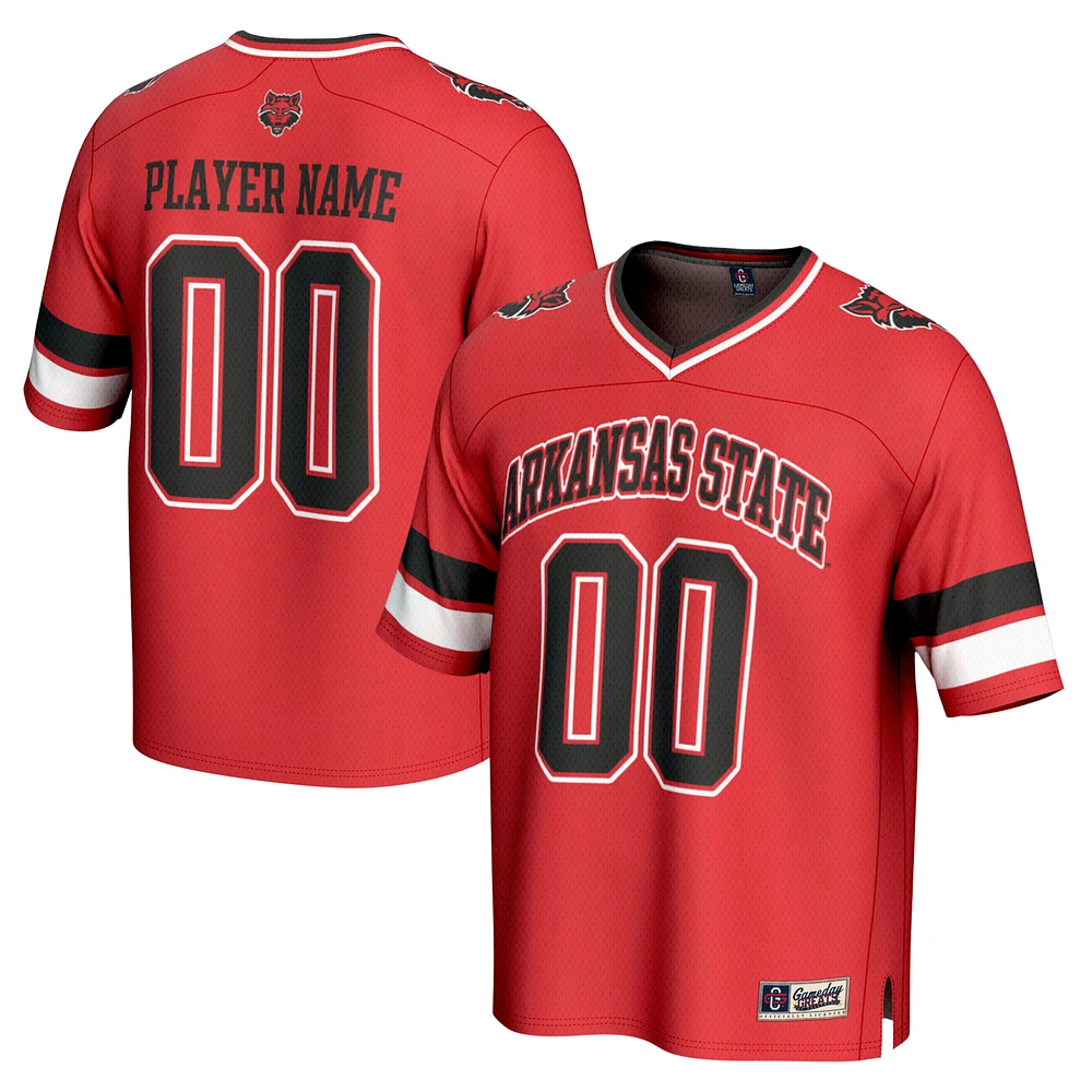 Unisex GameDay Greats Scarlet Arkansas State Red Wolves NIL Pick-A-Player Lightweight Football Fashion Jersey