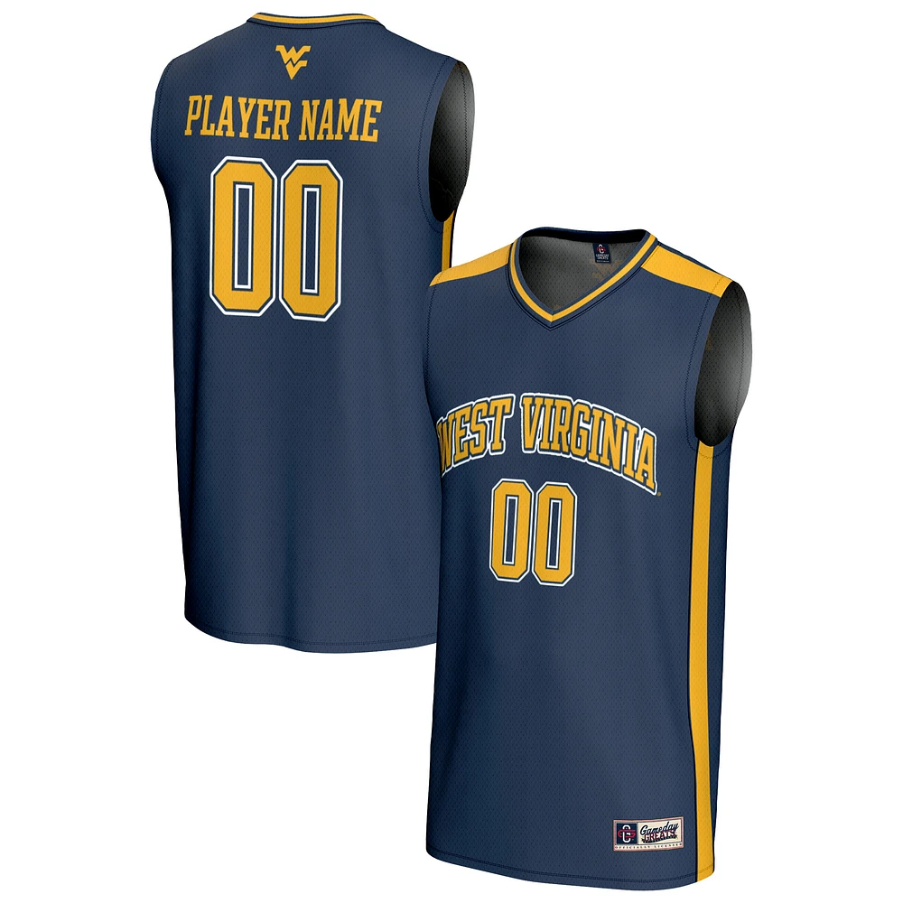 Unisex GameDay Greats Navy West Virginia Mountaineers NIL Pick-A-Player Lightweight Women's Basketball Fashion Jersey