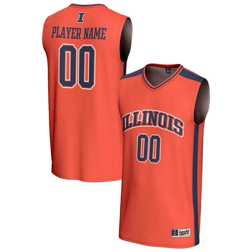Youth GameDay Greats Orange Illinois Fighting Illini NIL Pick-A-Player Lightweight Women's Basketball Fashion Jersey