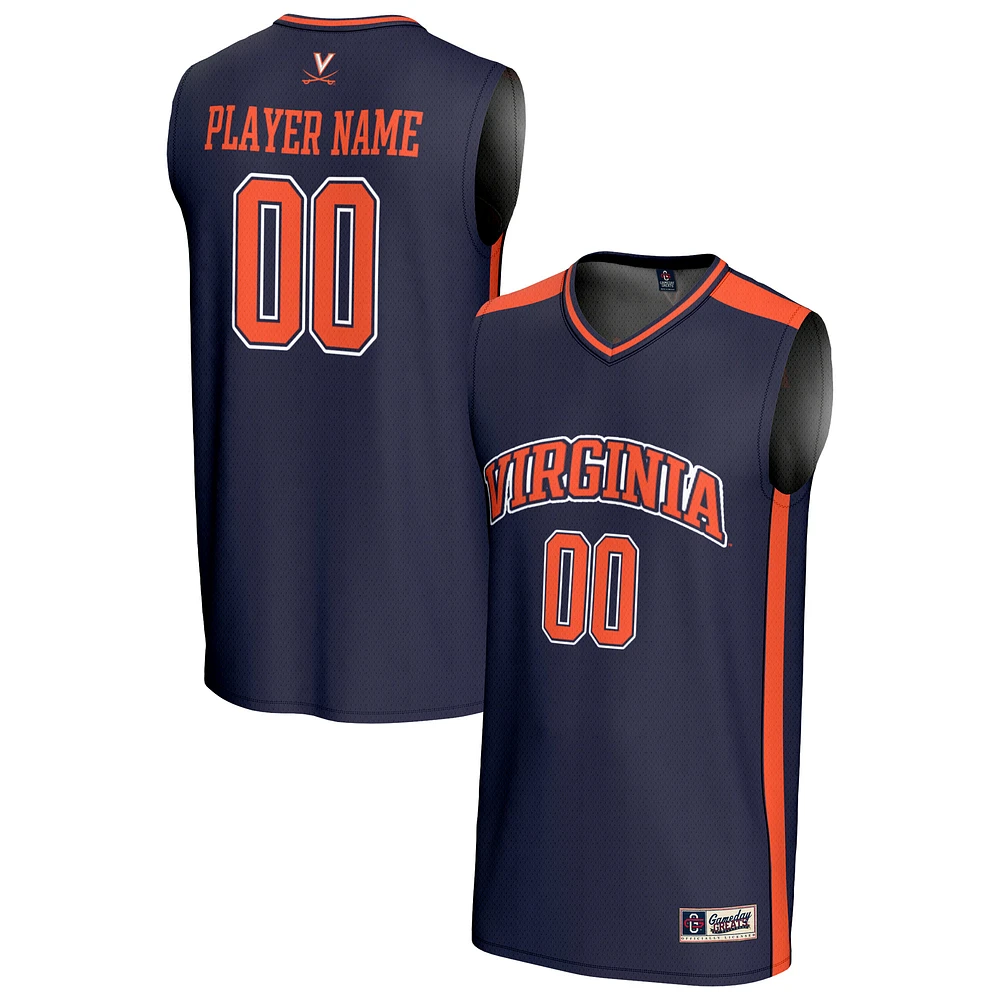 Youth GameDay Greats Navy Virginia Cavaliers NIL Pick-A-Player Lightweight Women's Basketball Fashion Jersey