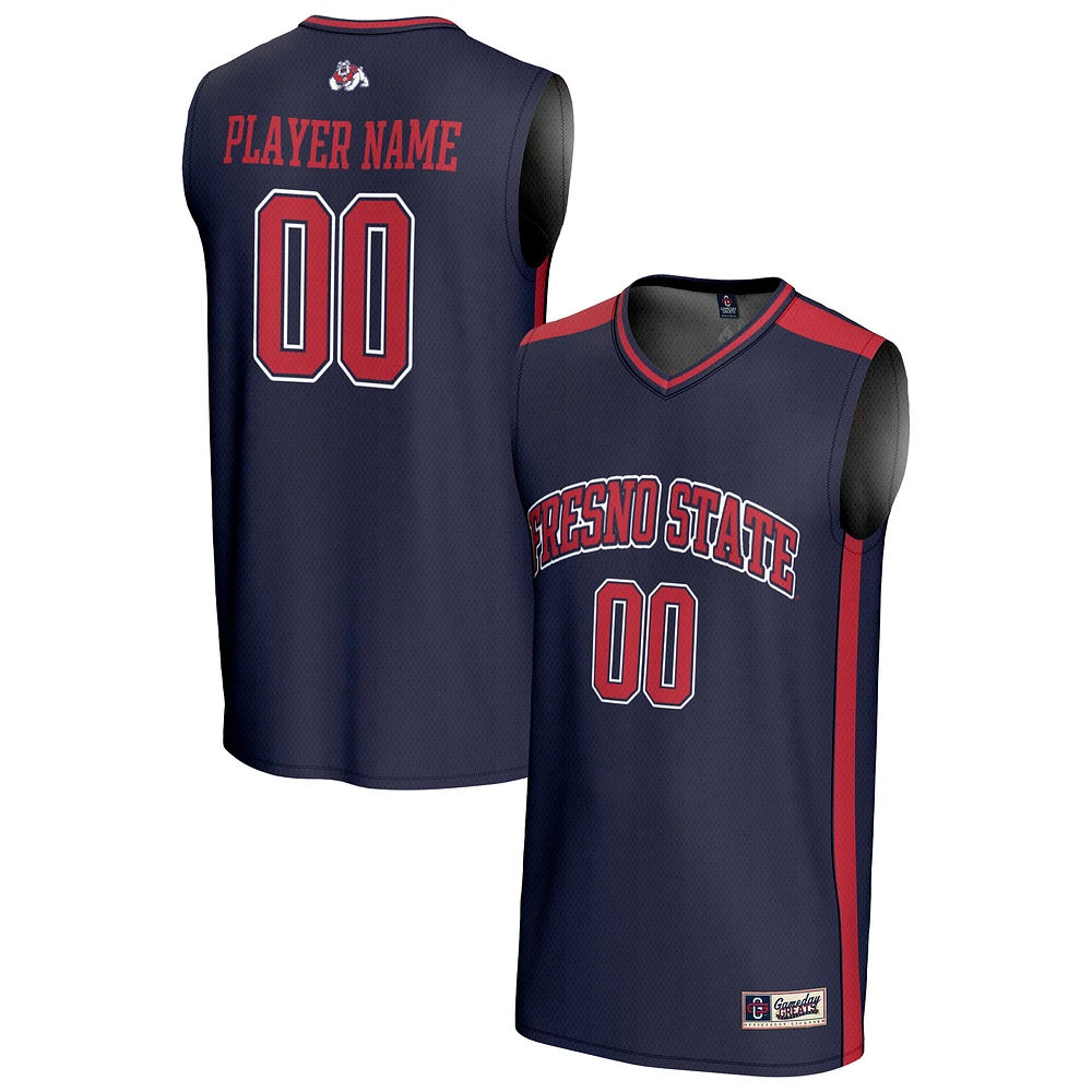 Youth GameDay Greats Navy Fresno State Bulldogs NIL Pick-A-Player Lightweight Women's Basketball Fashion Jersey