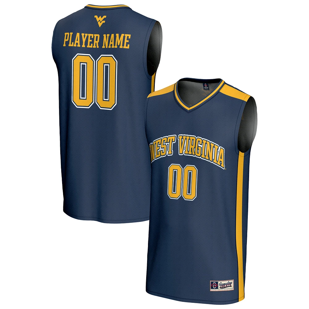 Youth GameDay Greats Navy West Virginia Mountaineers NIL Pick-A-Player Lightweight Women's Basketball Fashion Jersey